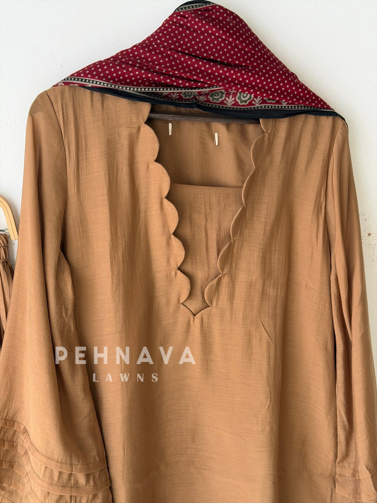Farshi Shalwar Set with Ajrak Printed Dupatta-B269 (With Assorted Color and print Dupatta)