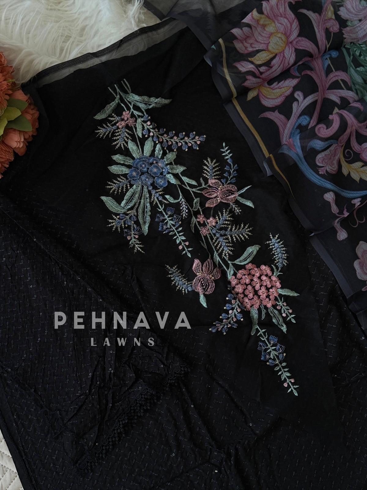 Embroidered Semi Stitched Suit 4089