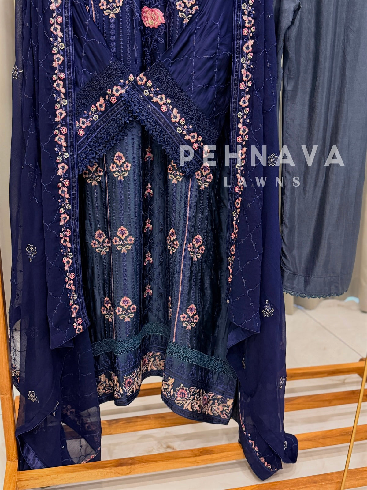 Imported Silk Embroidered Attire - Pehnava Lawns