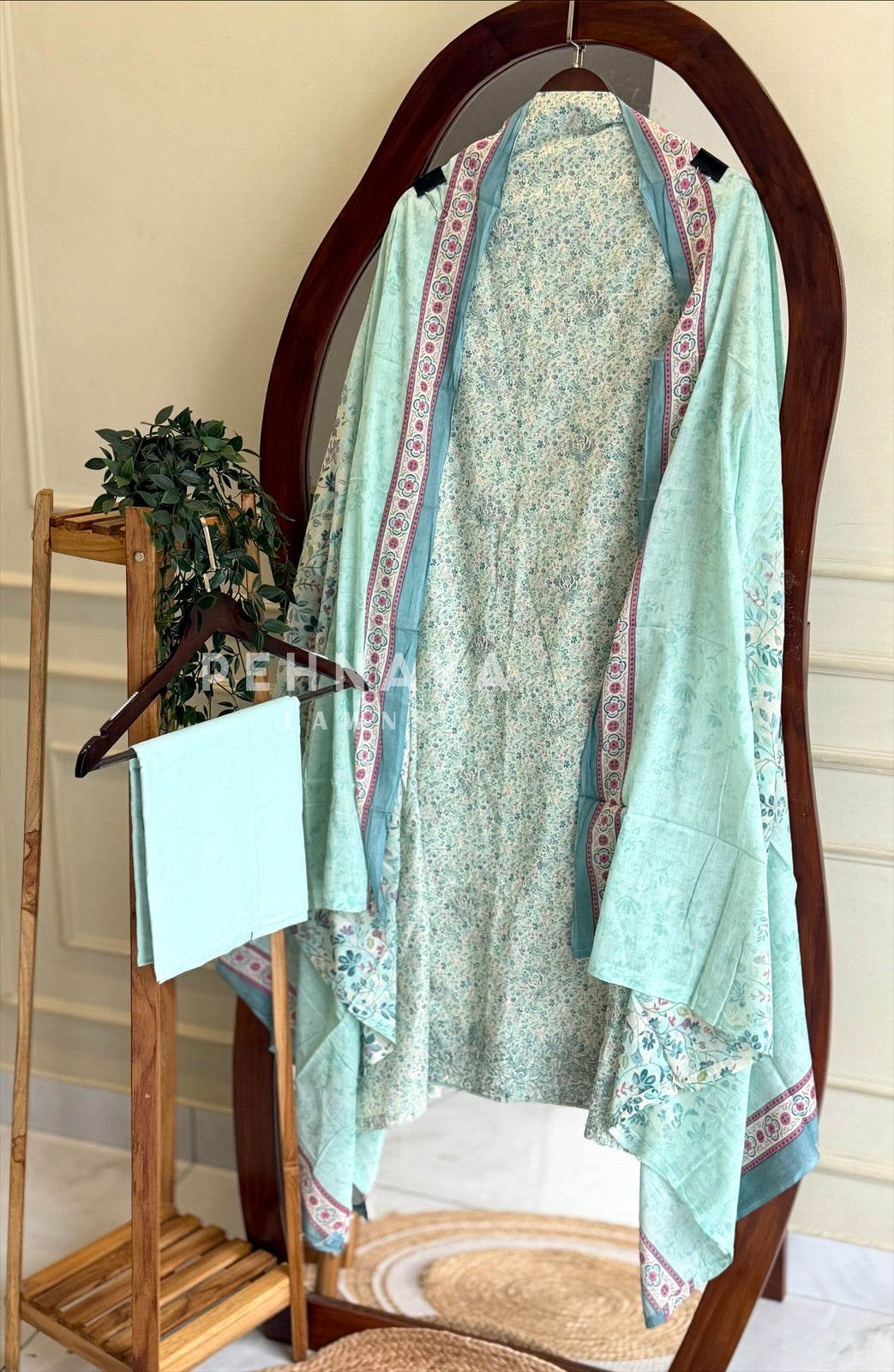 Floral Printed Unstitched Suit