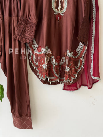 Floral Embroidered Farshi Salwar