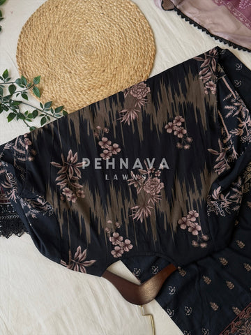 Cotton Embroidered suit 3374