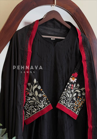 Floral Embroidered Suit Set 13186