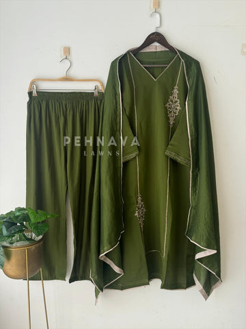 Handworked panel cut Chanderi Suit-3508 - Pehnava Lawns