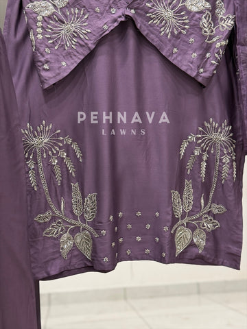 Premium Embroidered Three Piece Set-LRC321