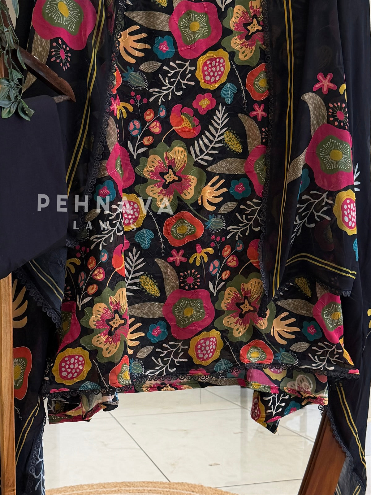 Floral Embroidered Unstitched Suit 4367