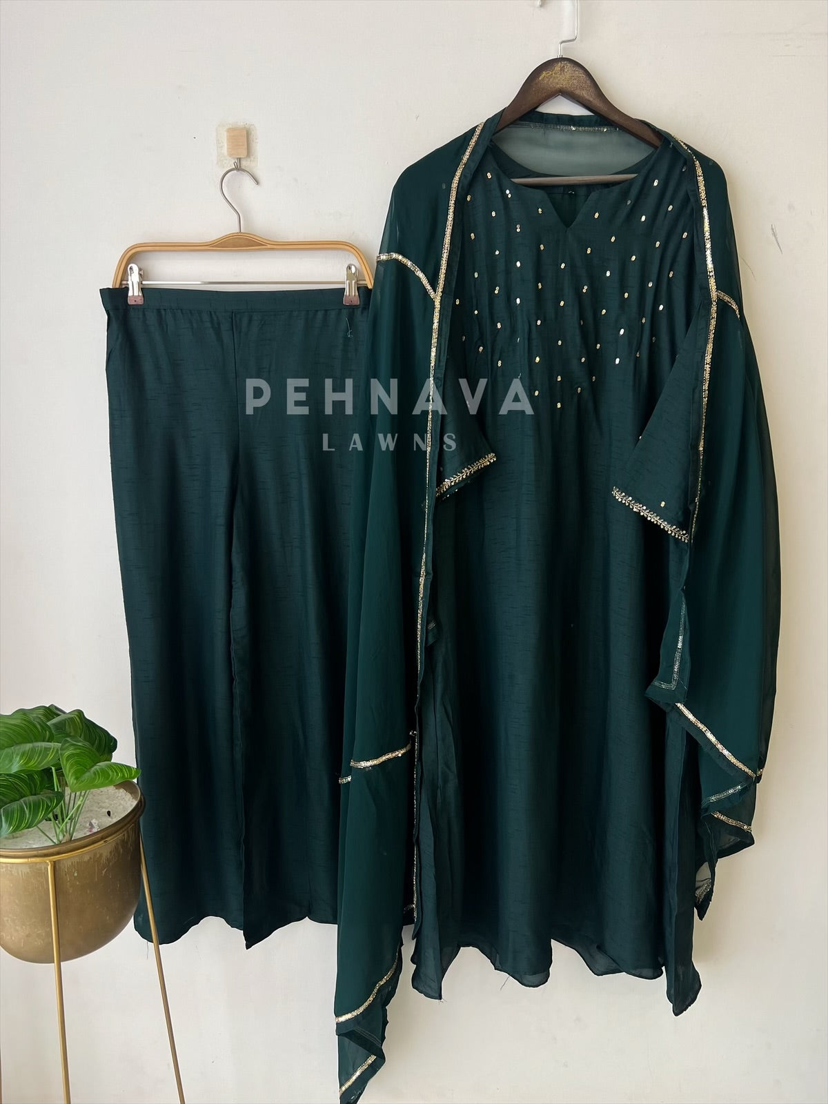 Sequin Embellished Suit - Pehnava Lawns