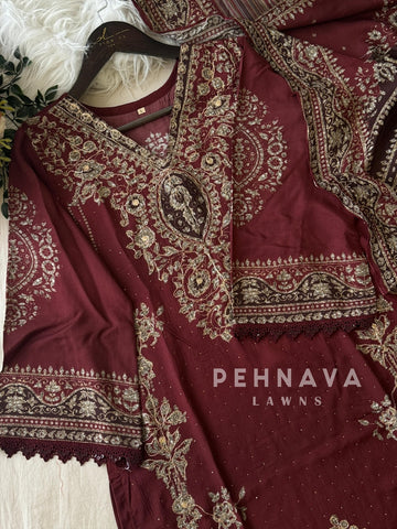 Muslin Unstitched Suit-KT-355 - Pehnava Lawns