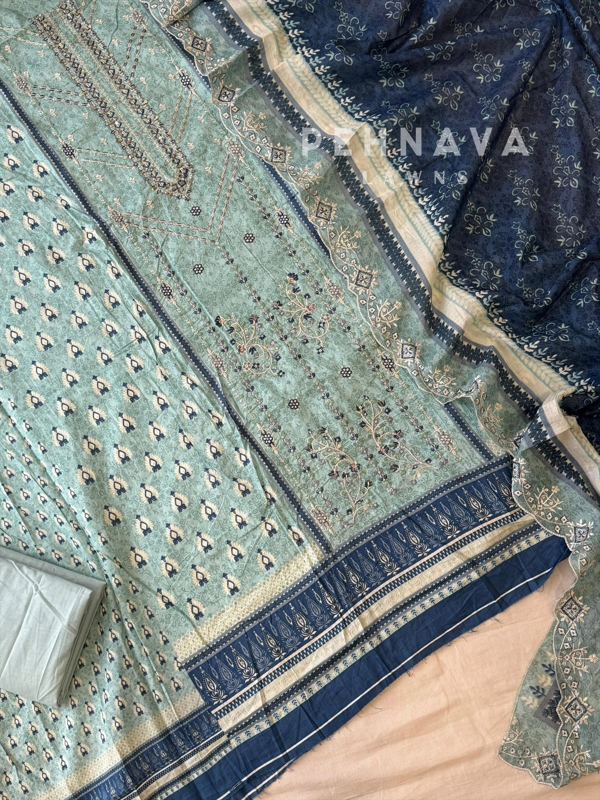 Casual Embroidered Suit-2705 - Pehnava Lawns