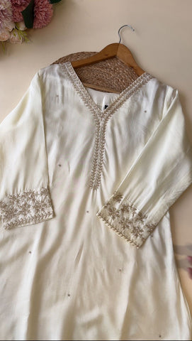 Premium russian silk suit with hand-work detailings-9076