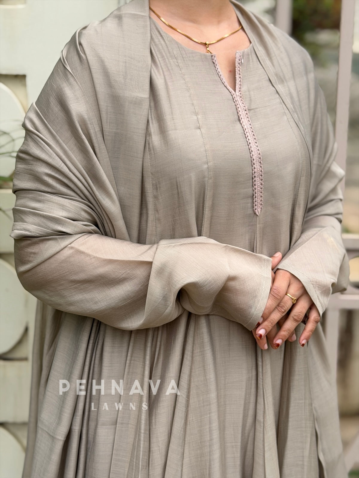 Floral Detailed Tunic set B215 - Pehnava Lawns