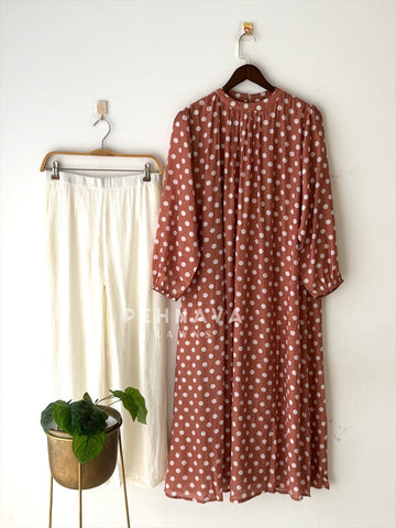 Polka Dot Printed Imported Suit 6176
