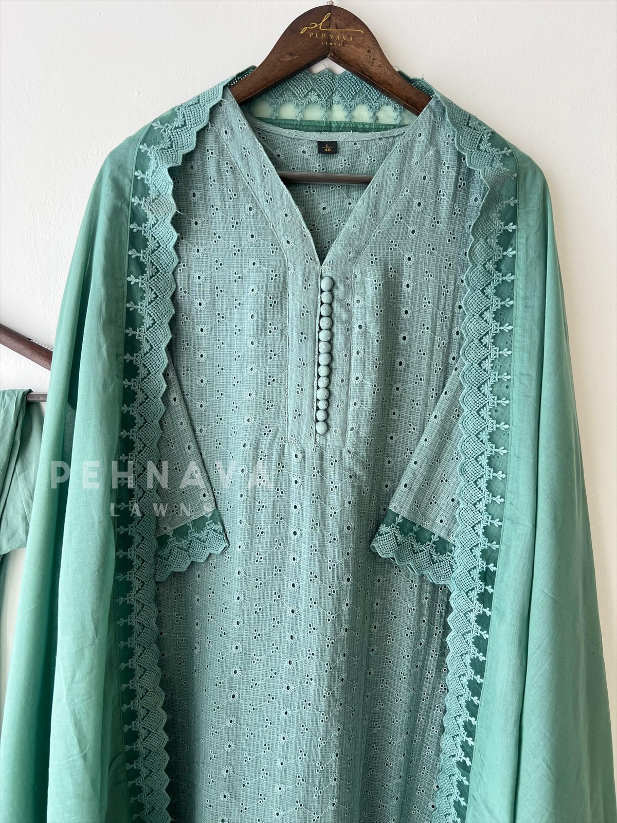 Cotacheck Embroidered Suit-Hkoba