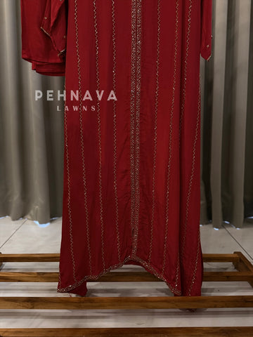 Premium Crepe Zigzag Ensemble - Pehnava Lawns