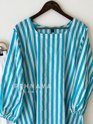 Back Tie-Up Striped Co-ord Set-cw 022