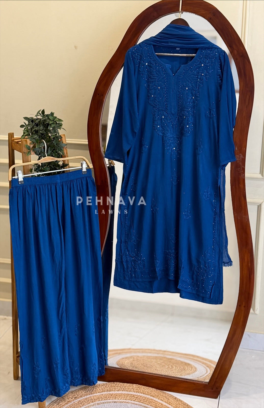 Blue Mukaish Set(Pre-Booking 4-5 Days Dispatching )