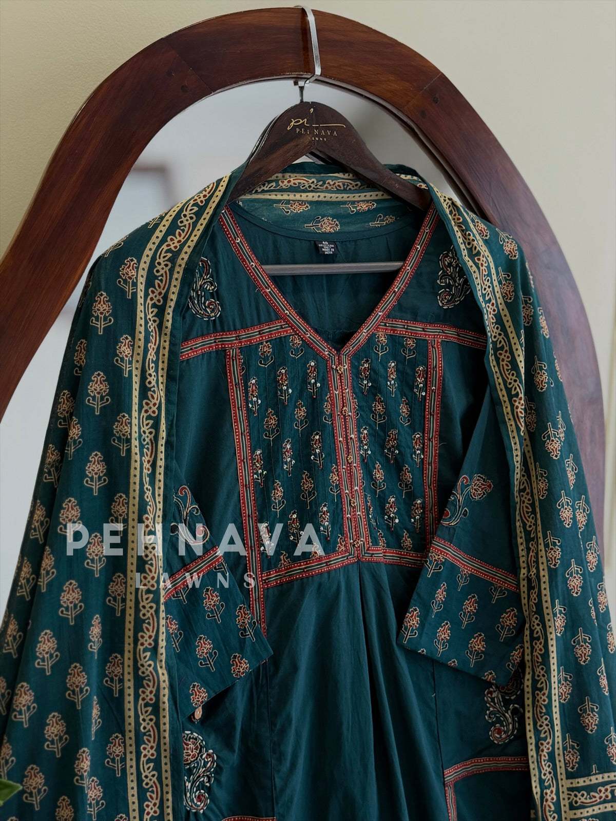 Printed Yoke Panel Suit Set 204