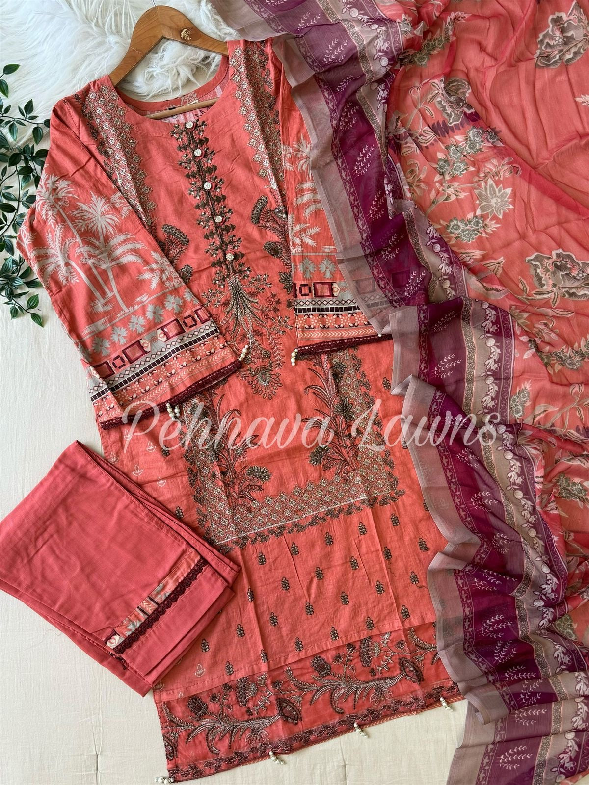 Embroidered Cotton Pakistani Suit-3374-L