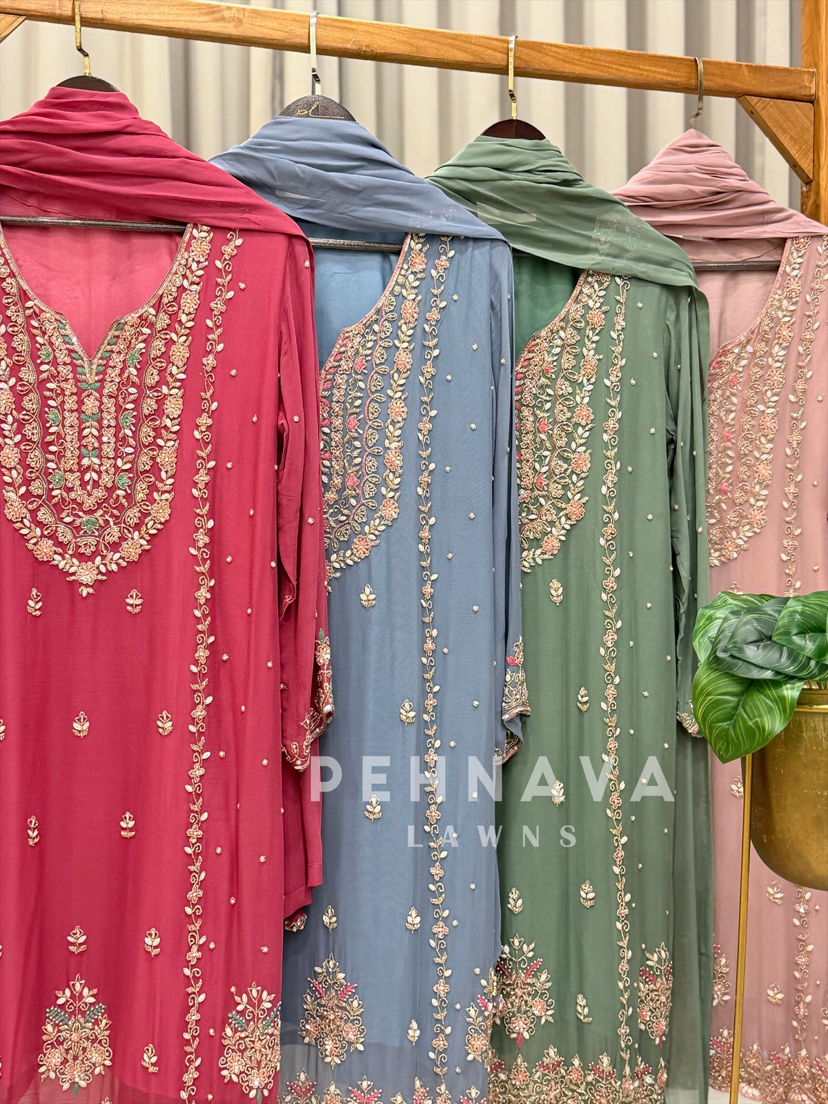 Premium Handworked Chiffon Suit-4326