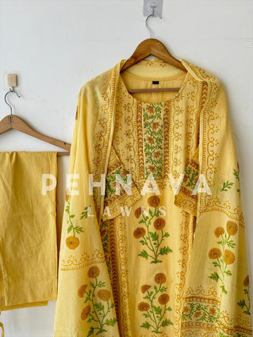 Classic Cotton Print Suit Set