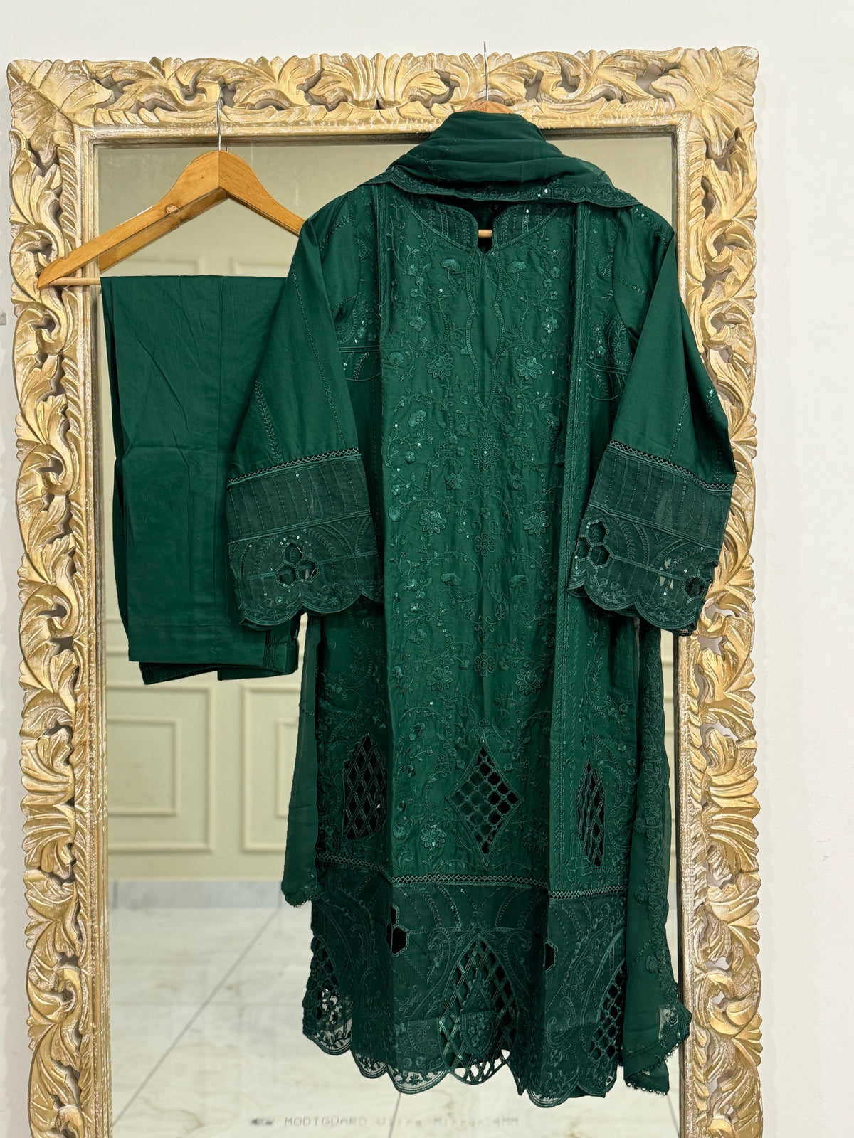 Pure Lawn Embroidery Suit-D11