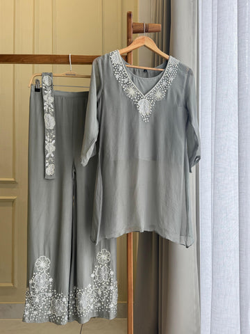 Indo-Western Hand-worked 2pc suit-34789