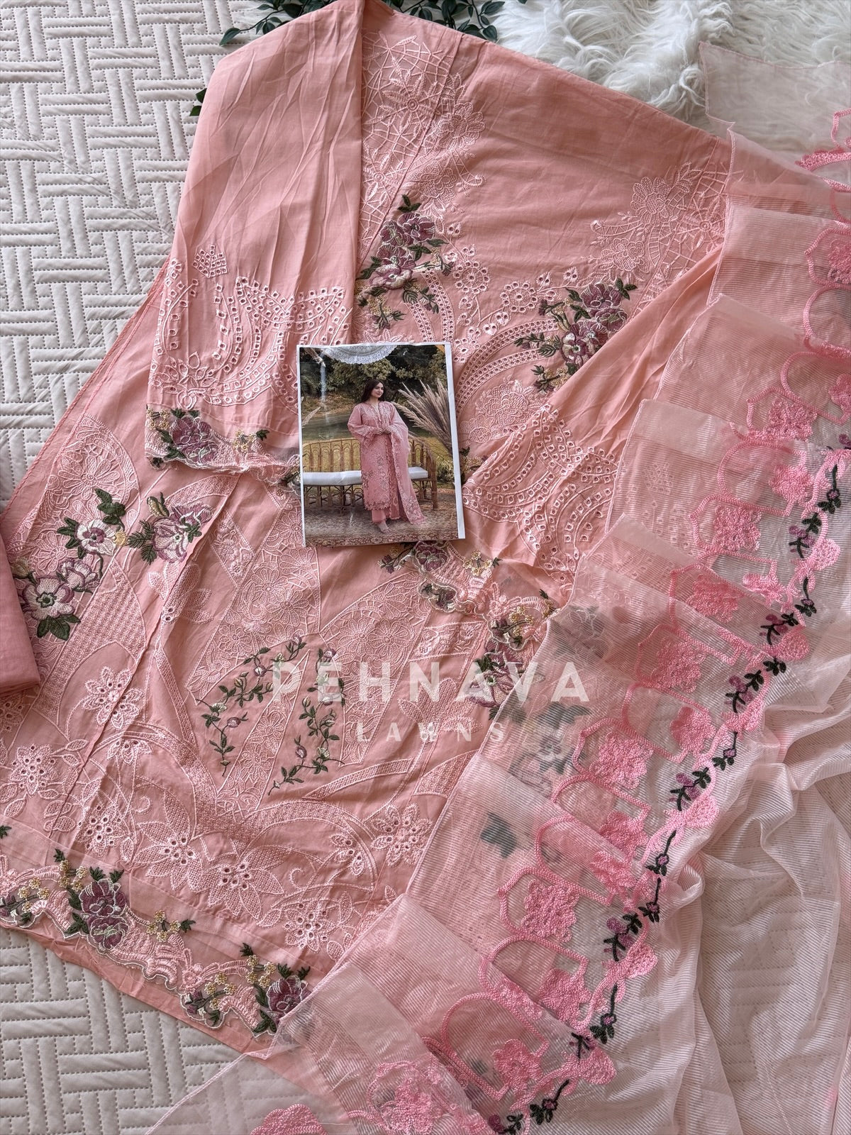 Embroidered Semi Stitched Suit 3903A
