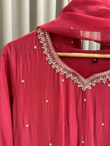 Handworked Premium Ready to wear suit with Neck detailings