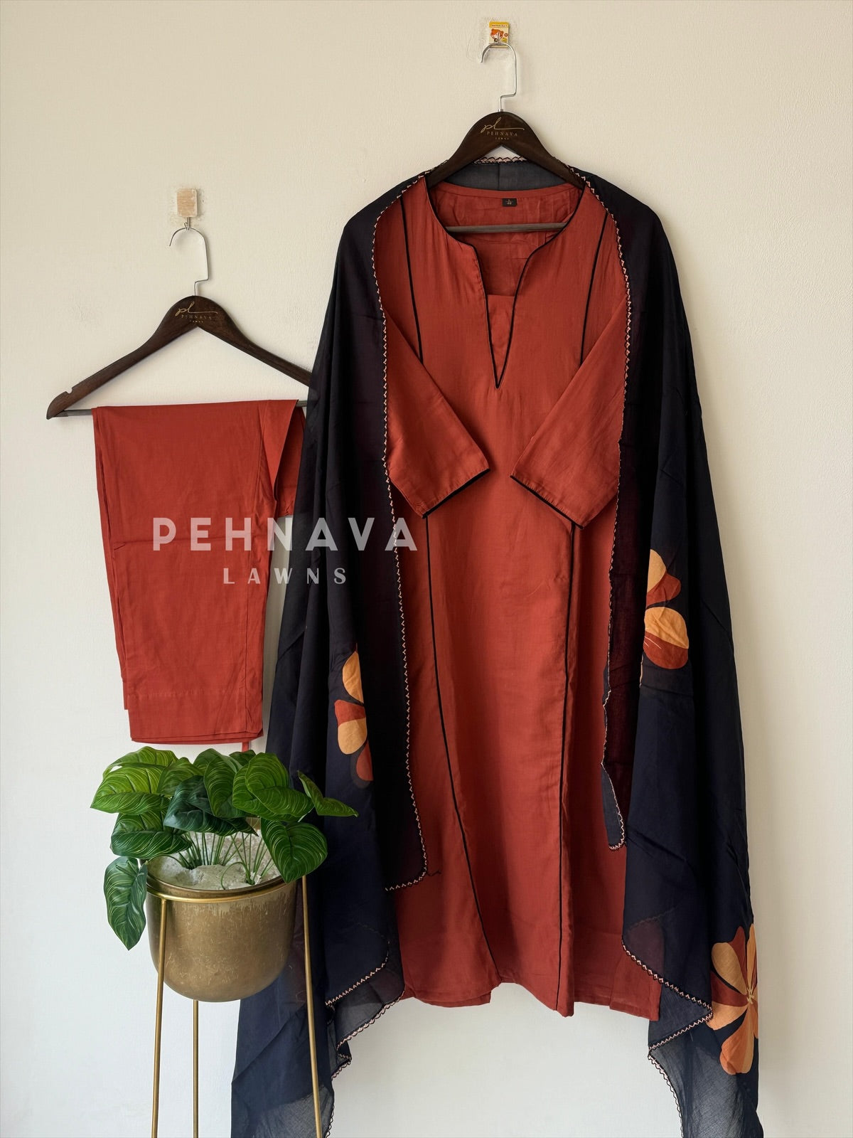 Cotton Flower Print Suit-No.3