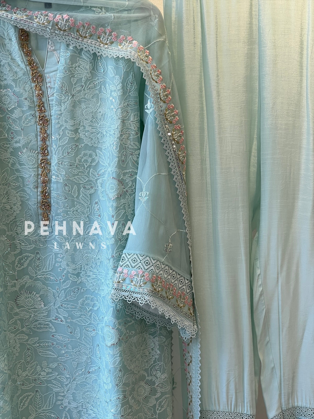 Agha Noor Formal Chiffon Sharara Ensemble