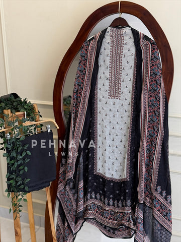 Ajrakh Panel Printed Suit Set