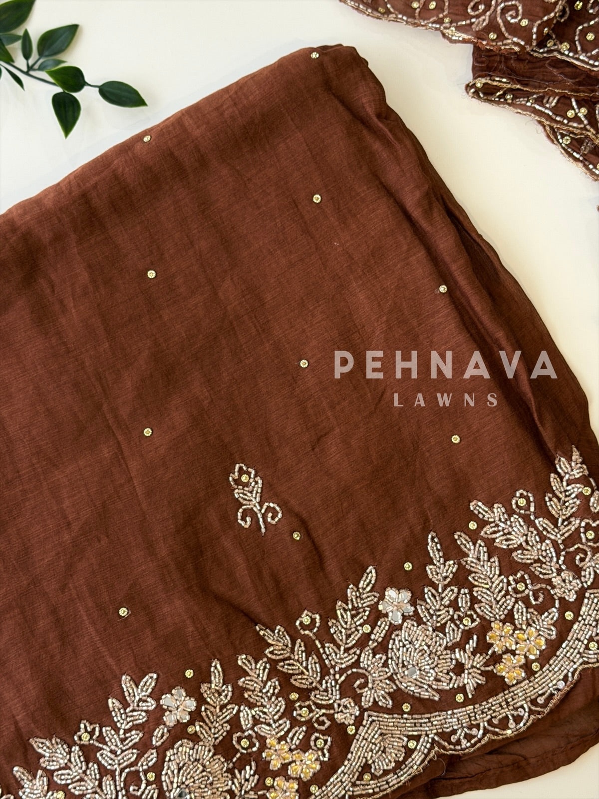 Chanderi Handworked Unstitched Suit-18566