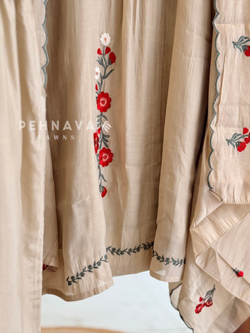 Floral Embroidered Suit 13136