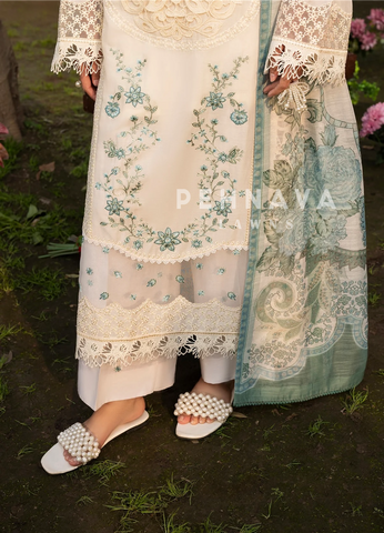 Zarqun Premium Cotton Embroidered Ensemble
