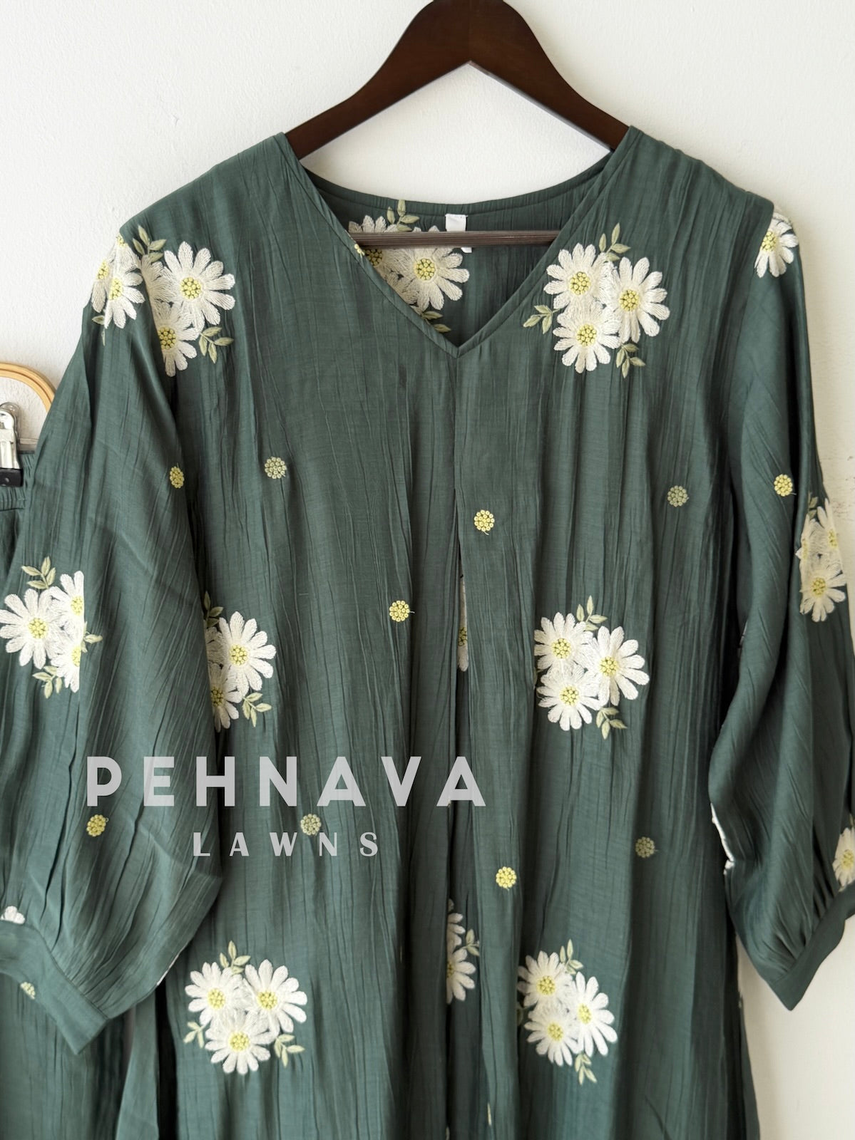 Floral Embroidered Imported Suit-2303