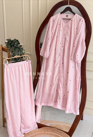 Floral Embroidered Co-ord Set 4981