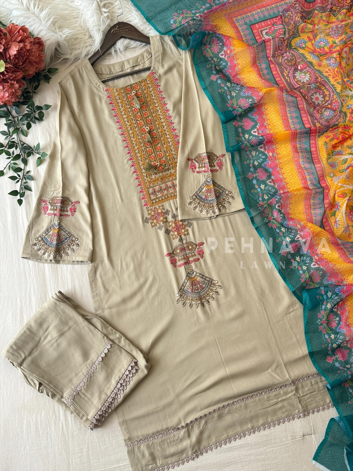 Stunning rayon embroidered casual wear 2510