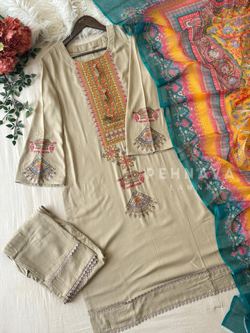 Stunning rayon embroidered casual wear 2510