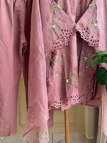 Lace Trimmed Tunic Salwar Set