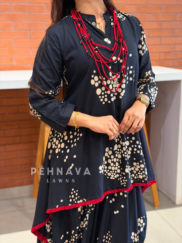 Bubble Print Cowl Attire