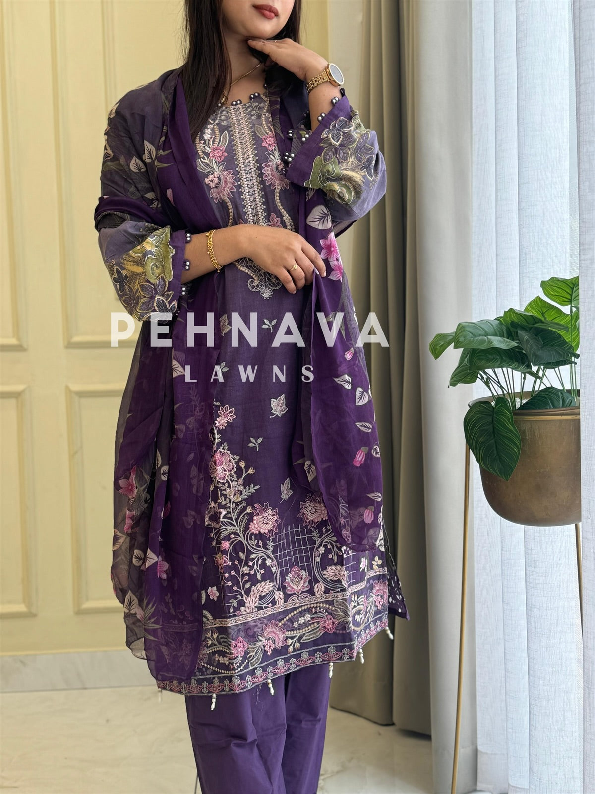 New Fully Embroidered Ready to Wear Suit - Pehnava Lawns