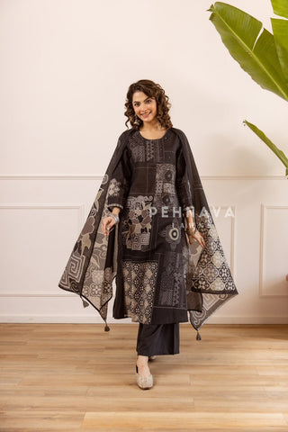 Cotton Printed Three Piece Set