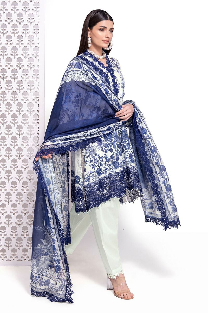 Khaadi Unstitched embroidered Lawn suit-7930
