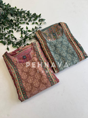 Printed Crepe Suit Set - Pehnava Lawns