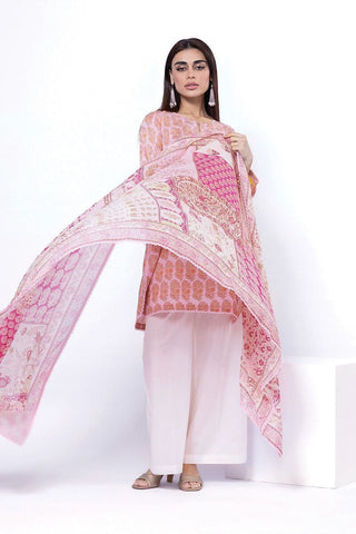 Khaadi Unstitched Printed Lawn suit-0124