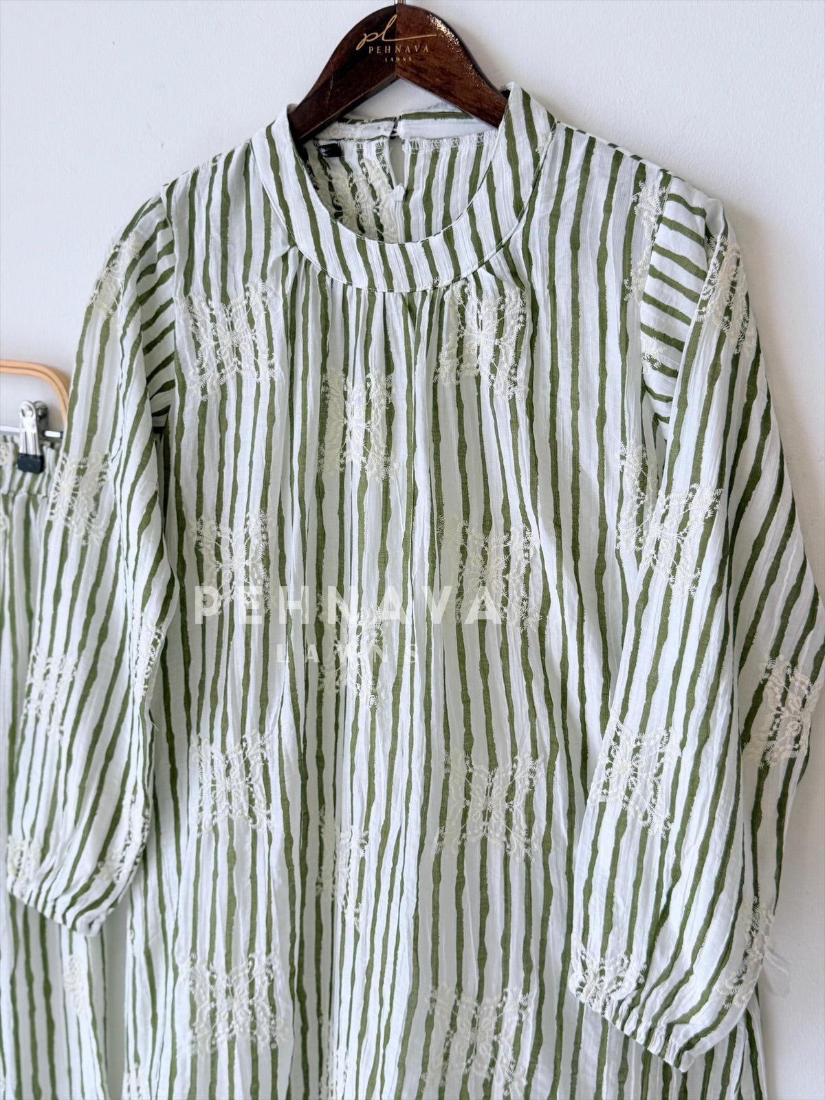 Stripe Embroidered Co-ord Set-4147 - Pehnava Lawns
