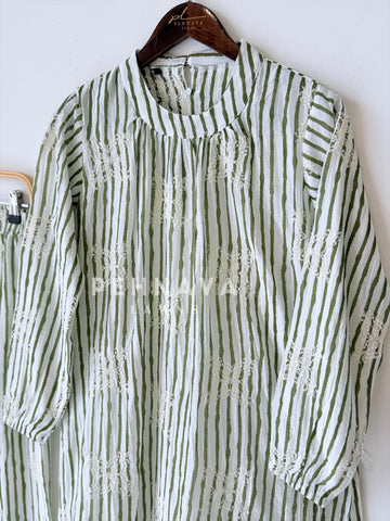 Stripe Embroidered Co-ord Set-4147 - Pehnava Lawns