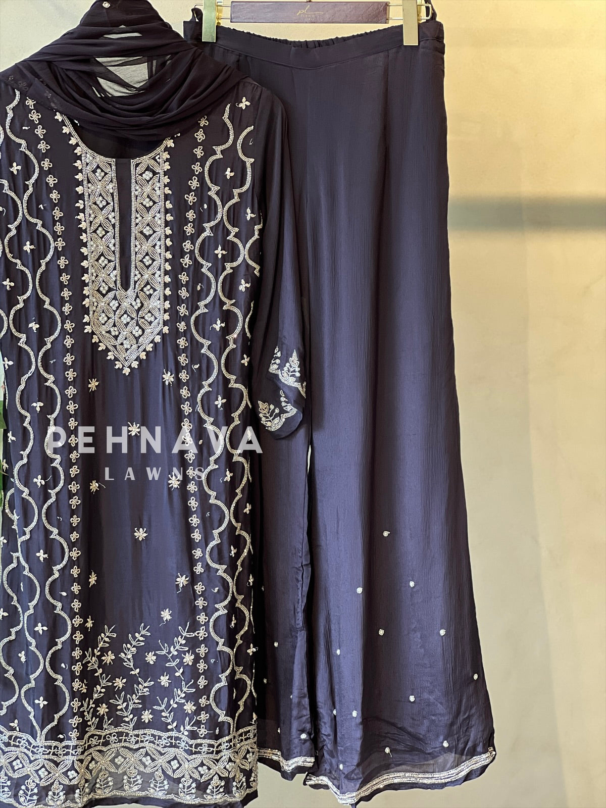 Heavily Handworked bottom with Pure Chiffon Dupata