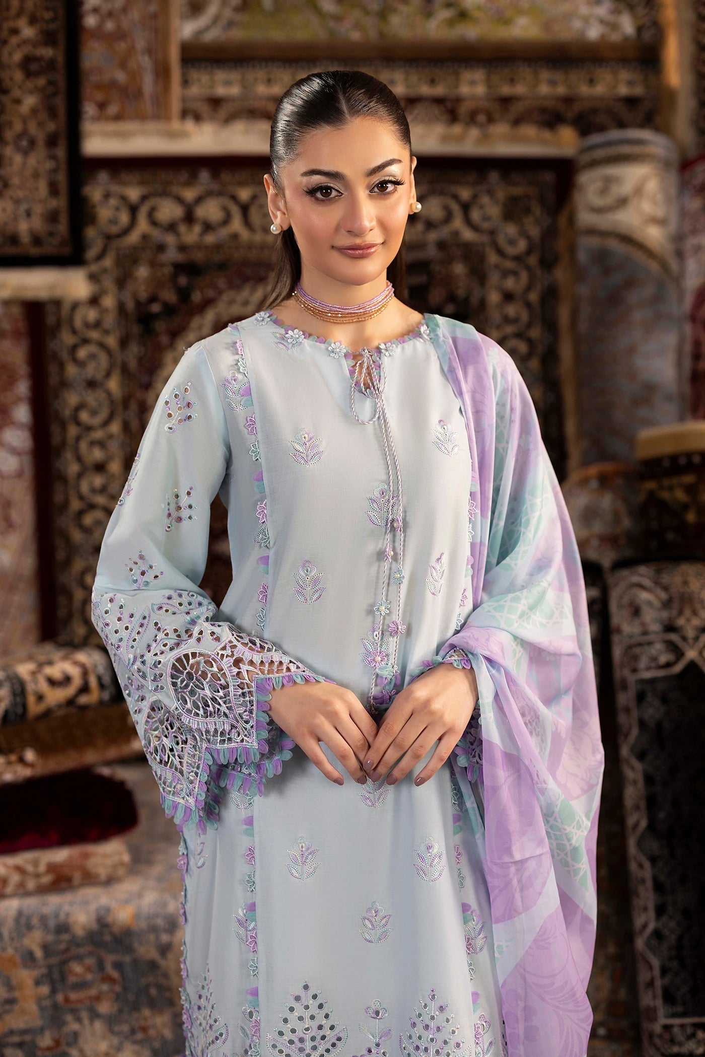 Adan’s Chenille premium unstitched suit-D07 - Pehnava Lawns