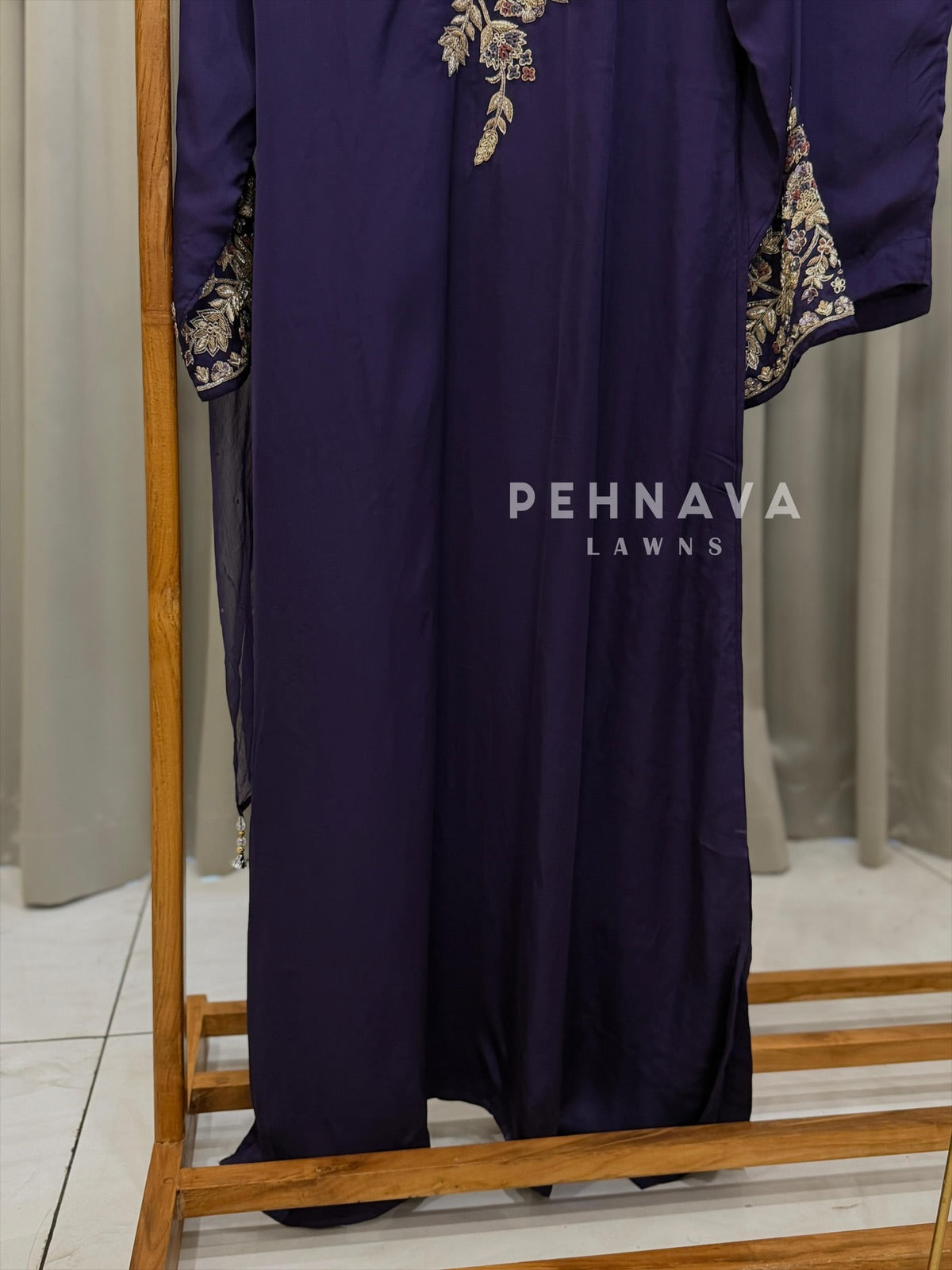 Premium Crepe Embroidered Suit